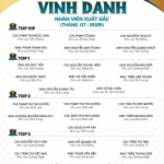 VINH DANH NHÂN VIÊN XUẤT SẮC THÁNG 7/2025