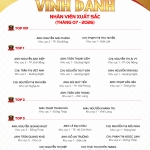 VINH DANH NHÂN VIÊN XUẤT SẮC THÁNG 07/2026