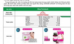 Thông báo bổ sung quy cách sản phẩm Eliza Paristech