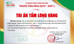 ĐẠI SƠN GROUP: LỜI TRI ÂN NHỮNG TẤM LÒNG NHÂN ÁI THAM GIA ỦNG HỘ CHO CHƯƠNG TRÌNH NGHĨA TÌNH MÙA DỊCH - ĐỢT 2
